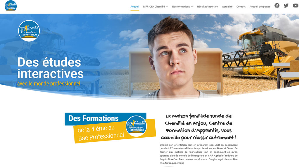 Mfr Chemillé - création de site internet