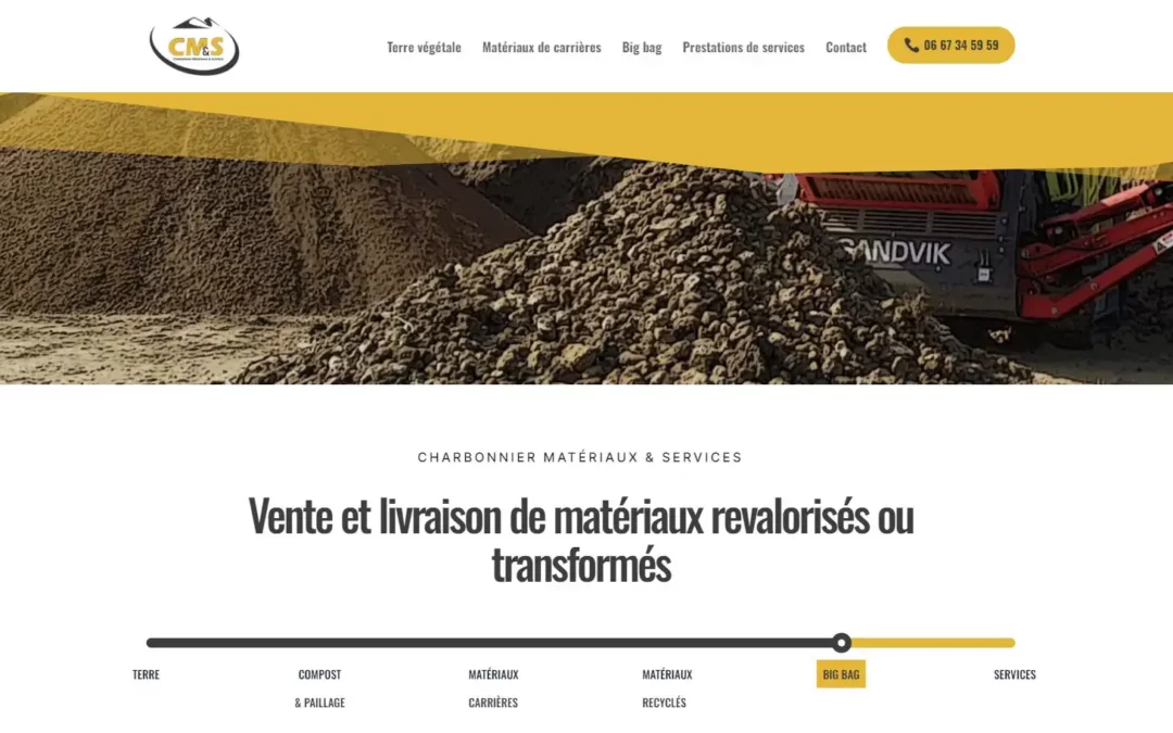 Création du site internet CM&S matériaux