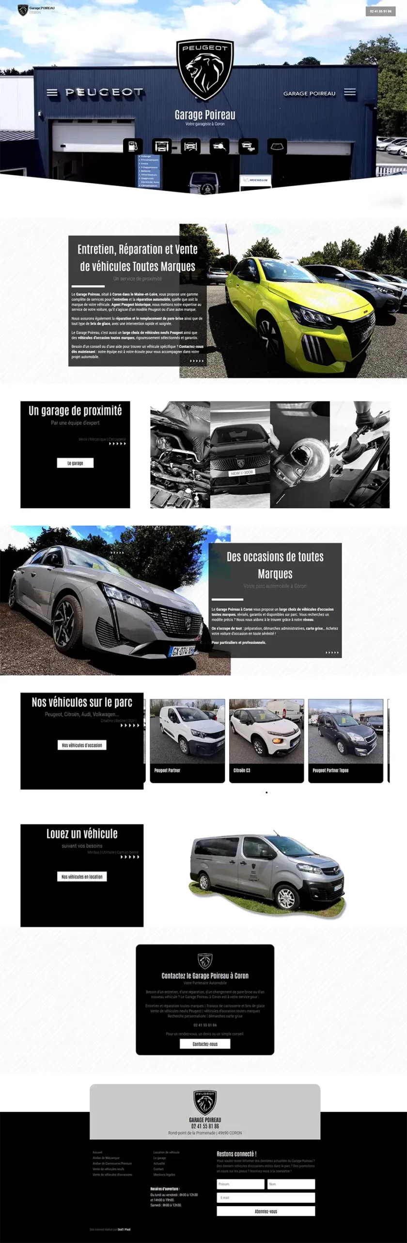 Site internet Garage Poireau